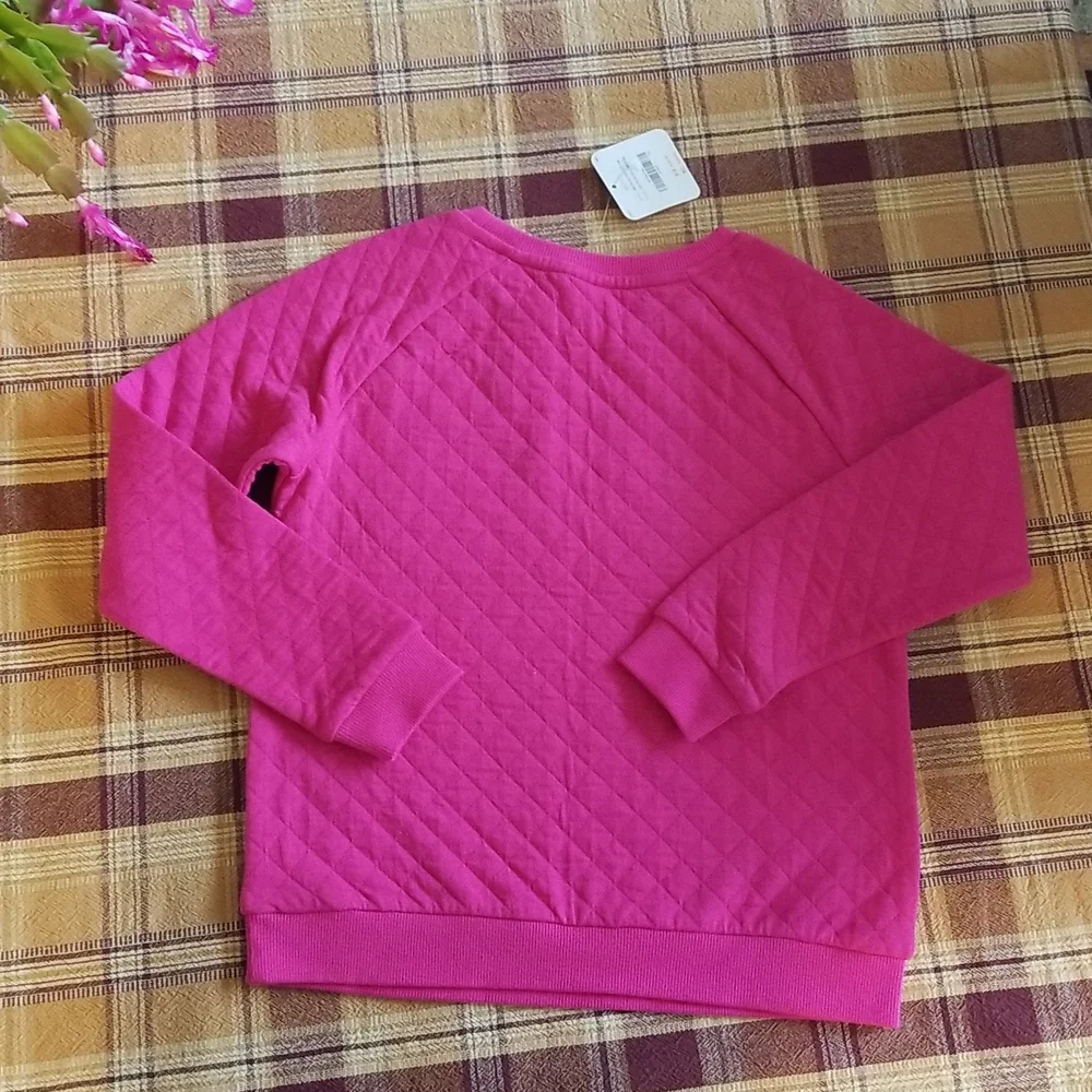 Gymboree quilted top, hot pink Nwt
